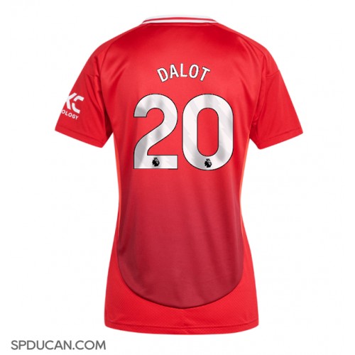 Zenski Nogometni Dres Manchester United Diogo Dalot #20 Domaci 2024-25 Kratak Rukav